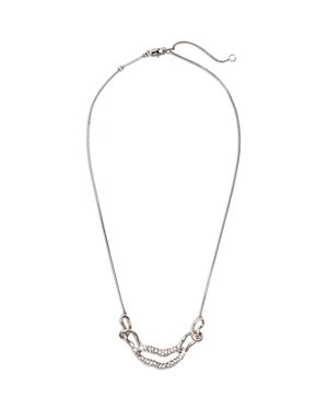 Alexis Bittar Solanales Pave Link Statement Necklace in Rhodium Plated, 16-18
