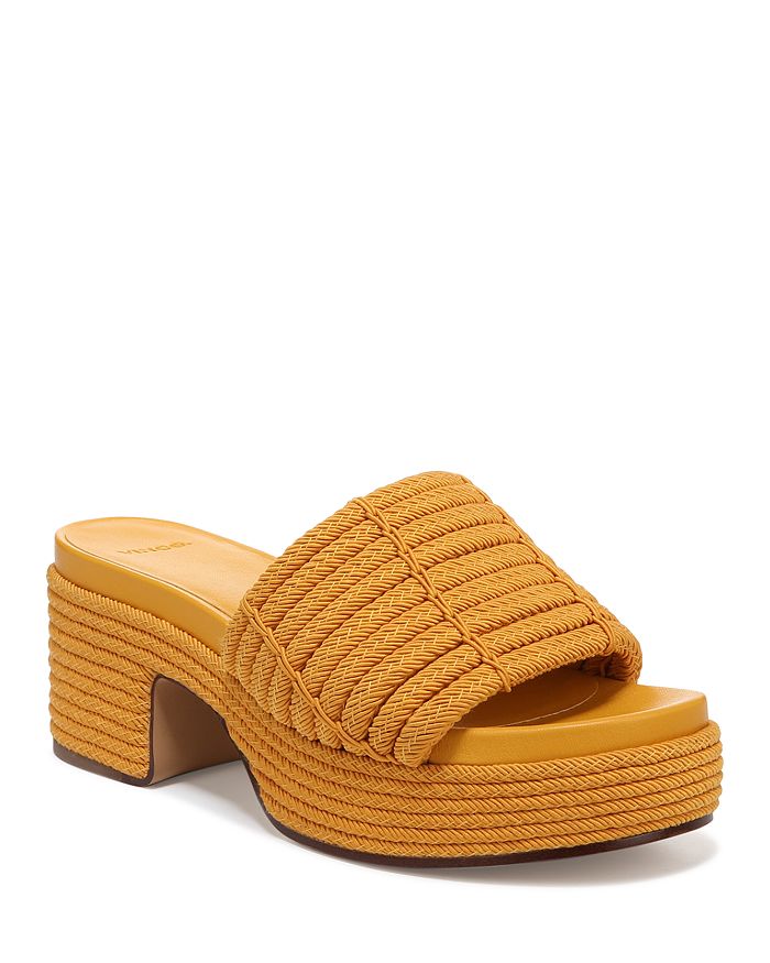 Vince Women's Margo Cord Slip On Platform High Heel Sandals