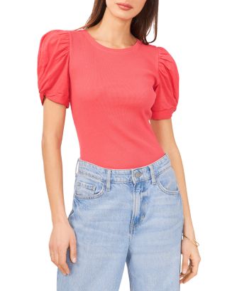1.STATE Puff Sleeve Cotton Tee | Bloomingdale's