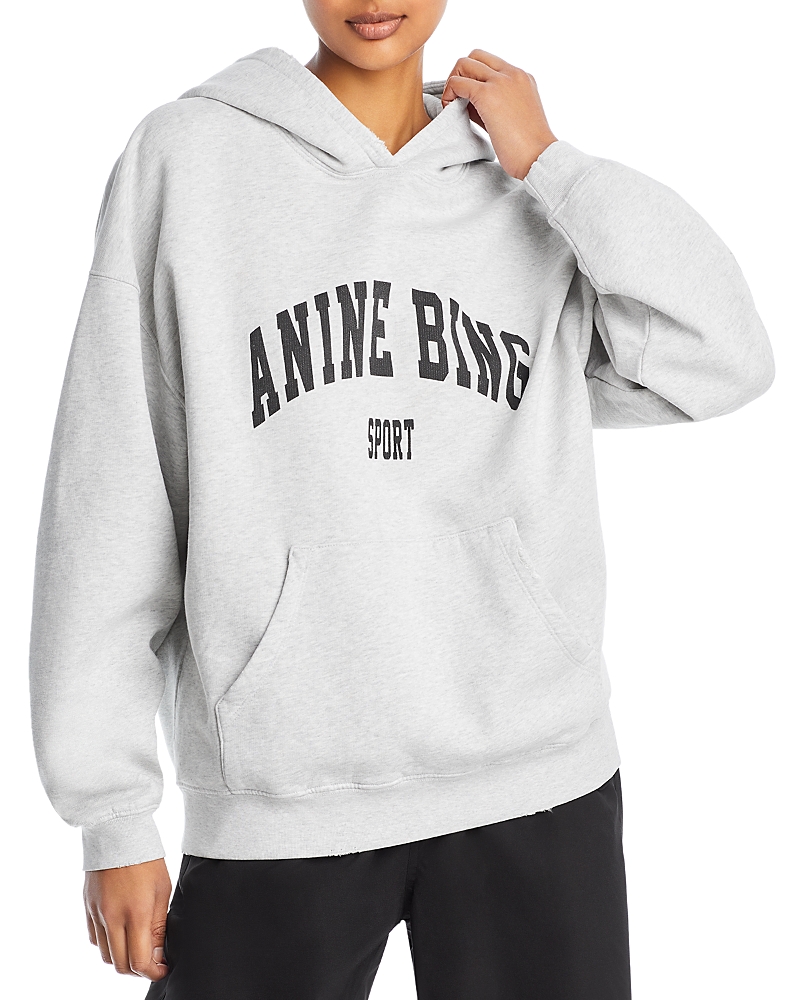 Anine Bing Harvey Logo-print Sweatshirt In Gray