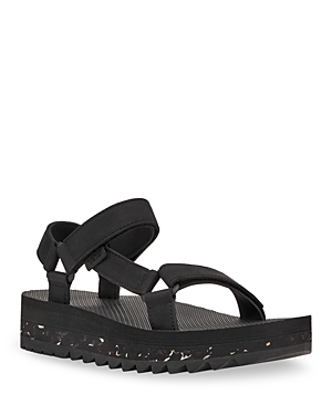 Shop Teva Women's Universal Ceres Leather Strappy Platform Sandals In Black