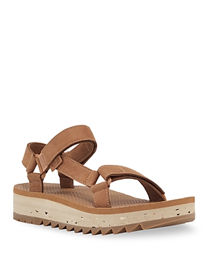 Shop Teva Women's Universal Ceres Leather Strappy Platform Sandals In Tan