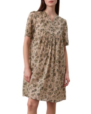 brown skin color dress Brown Check Print Sleeveless Babydoll Mini Dress
