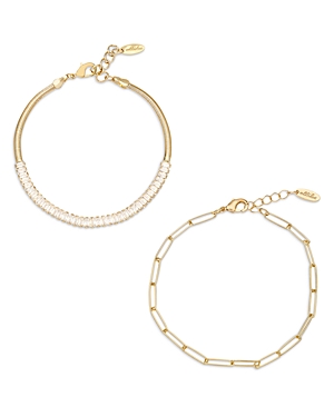 Shop Ettika Links & Shine Bracelet Set In Gold