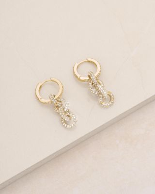 Multi Ring Crystal Dangle Earrings