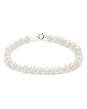 Bloomingdale's Cultured Freshwater Pearl Bracelet In White
