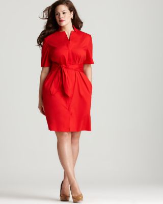 Lafayette 148 New York Plus Size Inga Tie Front Dress Bloomingdale s