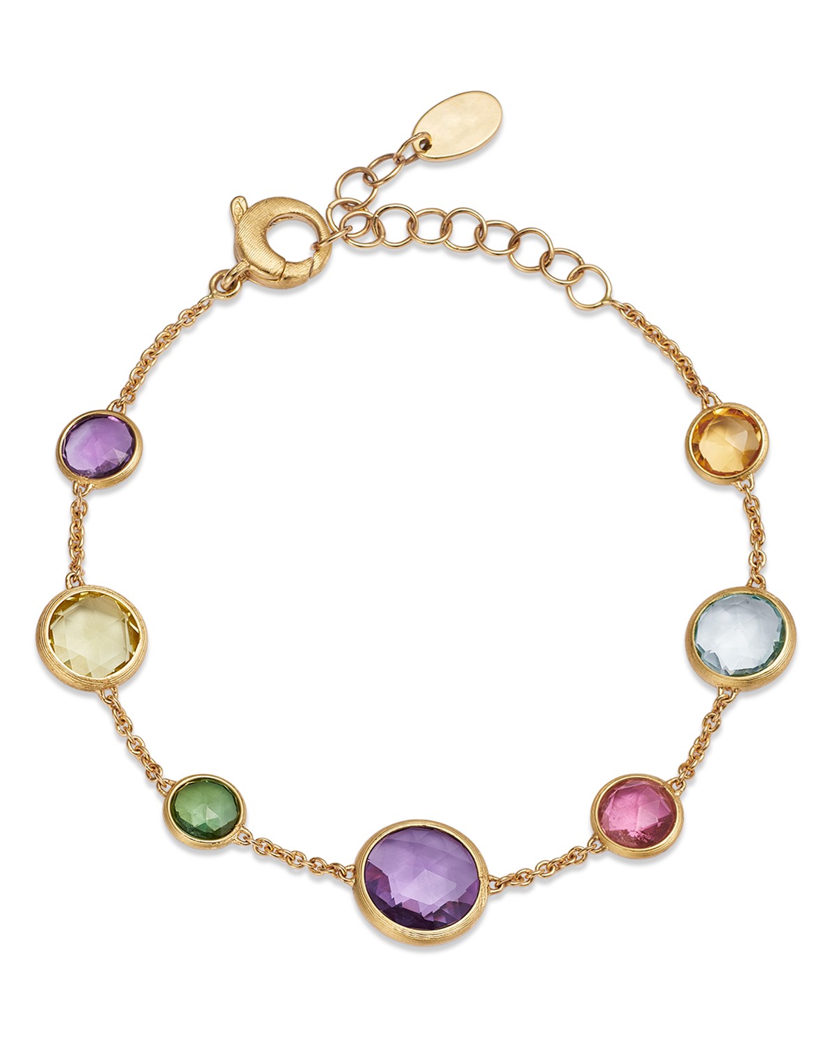 18K Yellow Gold Jaipur Multi Gemstone Bracelet