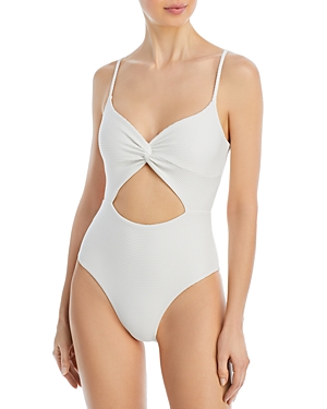 L*space Kyslee Twisted Cutout One-piece Swimsuit In Cream