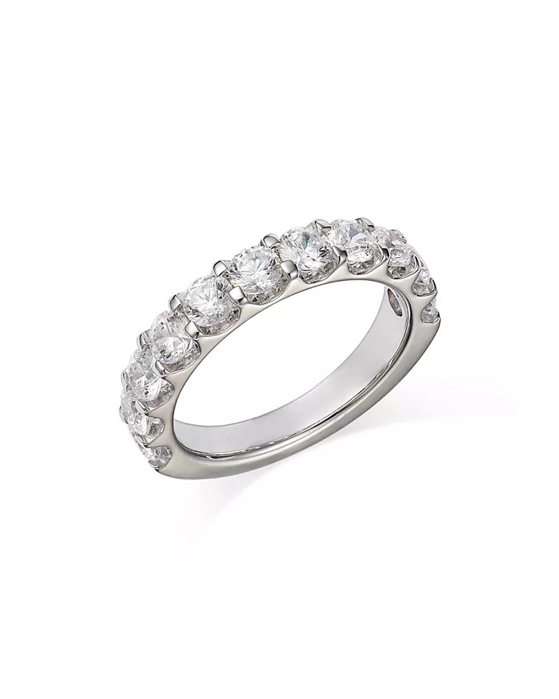 Bloomingdale's Fine Collection Round Cut Certified Diamond Band in 14K White Gold, 2.0 tcw