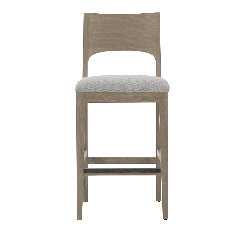 Solaria Upholstered Oak Wood Bar Stool