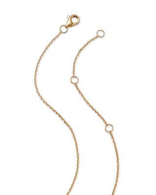 Peridot & Diamond Pendant Necklace in 14K Yellow Gold, 18" 