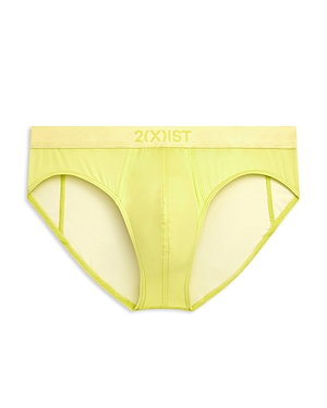 2(x)ist Sliq Low Rise Briefs In Sunny Lime
