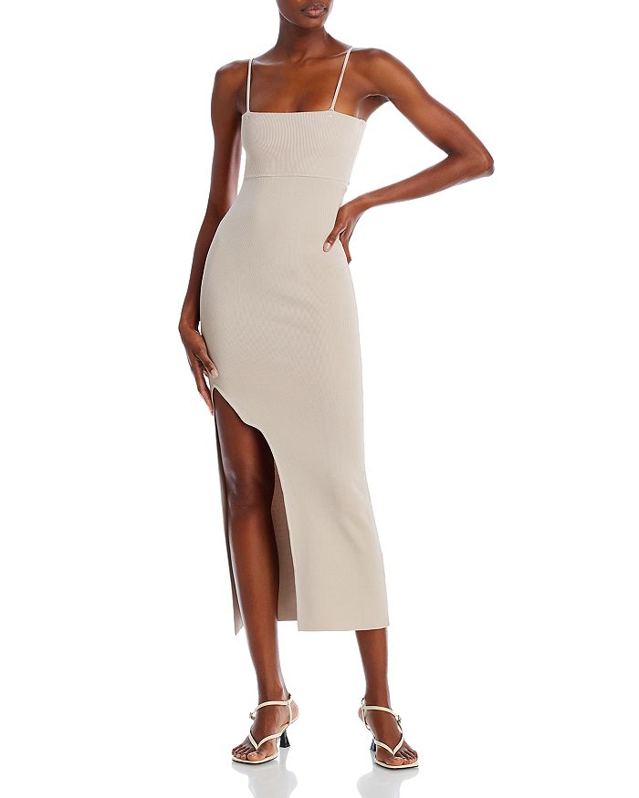 Mother of All Luna Strapless Midi Dress Beige Size XS main image 1