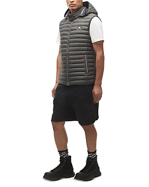 Moose Knuckles Air Down Recycled Nylon Puffer Vest In Kendall Gray