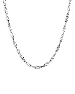 Bloomingdale's 14k White Gold Solid Singapore Chain Necklace, 20