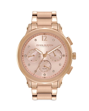 Olivia Burton Women's Sports Luxe Ion Plated Carnation Gold-tone Steel Watch 38mm In Rose Gold