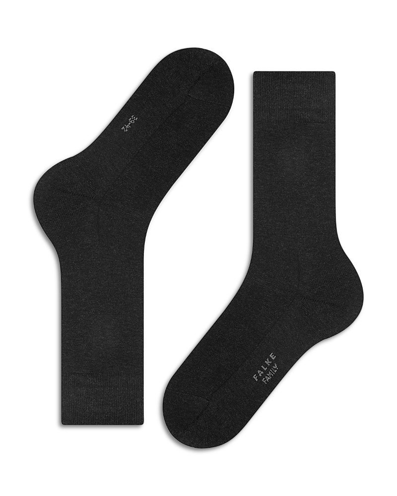 Shop Falke Family Cotton Blend Socks In Anthra Melange