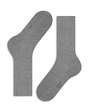 Shop Falke Family Cotton Blend Socks In Light Gray Melange