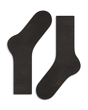 Shop Falke Family Cotton Blend Socks In Dark Brown