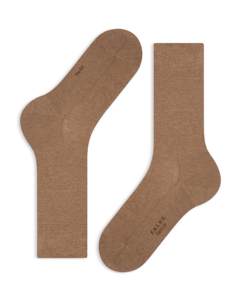Shop Falke Family Cotton Blend Socks In Nutmeg Melange