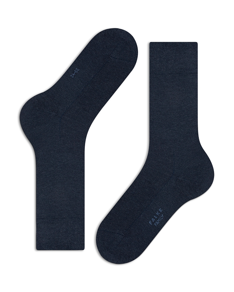 Shop Falke Family Cotton Blend Socks In Navy Melange