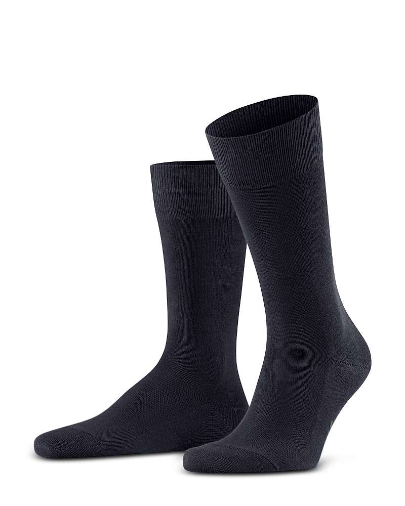 Shop Falke Family Cotton Blend Socks In Dark Navy