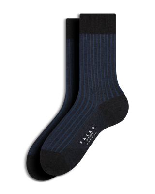 Shadow Mercerized Cotton & Nylon Dress Socks