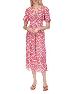 strapless open back dress Poppy Dress in Brown Marble Zebra  Mode Sportif