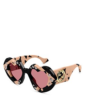 Gucci - Hollywood Forever Crystal Heart Sunglasses, 48mm
