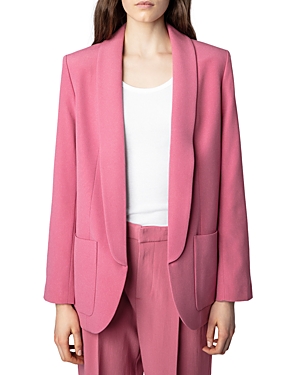 Zadig & Voltaire Verdun Patch-pocket Blazer In Vieux Rose
