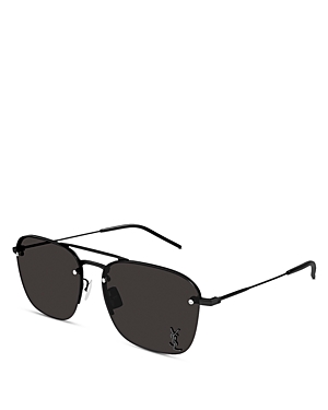 Saint Laurent Monogram Pin Navigator Sunglasses, 59mm