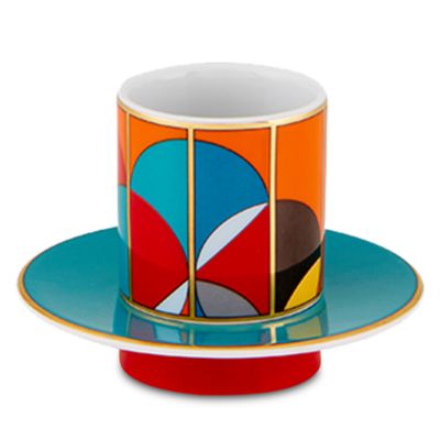 Futurismo Espresso Cups and Saucers, Service for 4