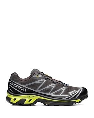 Shop Salomon Unisex Xt-6 Lace Up Running Sneakers In Gray