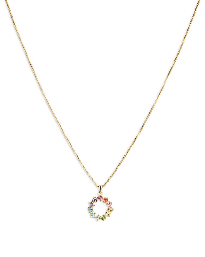 Ted Baker Calypso Multicolor Crystal Circle Pendant Necklace 19