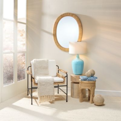 Aloha Rattan Oval Mirror