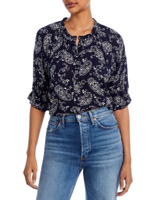 B Collection By Bobeau Ruffled Neck Blouse | Bloomingdale's