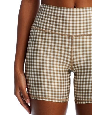 Alo Yoga Airlift Gingham Shorts | Bloomingdale's