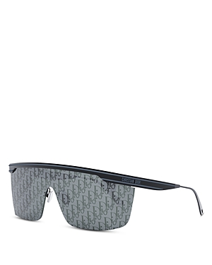 Dior Club M1u Women's Mask Sunglasses, 137mm In Black/gray Mirrored Solid