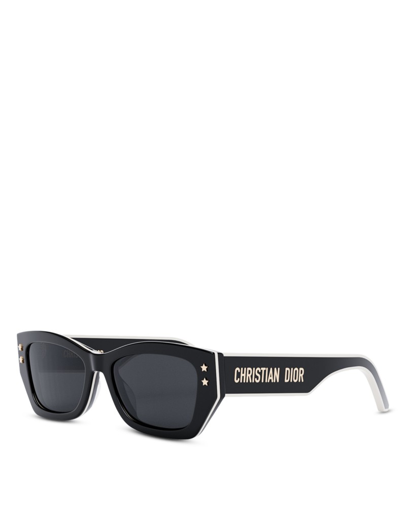 Dior DiorPacific S2U Square Sunglasses, 53mm in Black/Gray Solid