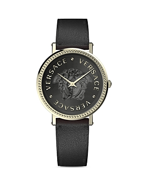 Shop Versace V-dollar Watch, 37mm In Black