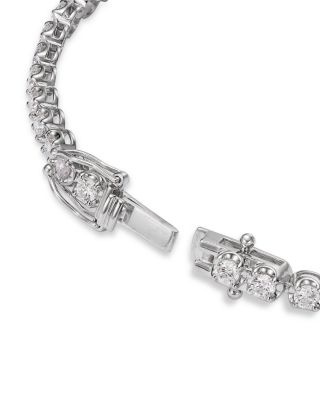 Certified Colorless Diamond Tennis Bracelet in 14K White Gold 5.0 tcw 