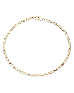 Adina Reyter 14k Yellow Gold Small Textured Bead Link Bracelet In Gold