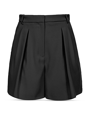 Shop Pinko High Waist Stretch Crepe Shorts In Z99