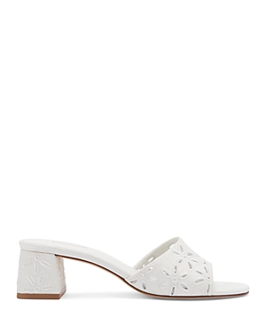 Shop Larroude Women's Brigitte Slip On High Heel Sandals In White