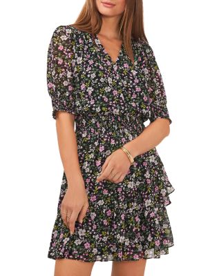 WDIRARA Women's Plus Size Smocked V-Neck Sundress - Lace Appliques, A-Line Short Tank Dress
