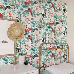 Shop Tempaper Birds Of Paradise Peel And Stick Wallpaper In Natural