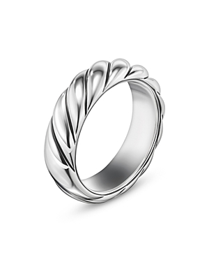 David Yurman Sterling Silver Sculpted Cable Band Ring