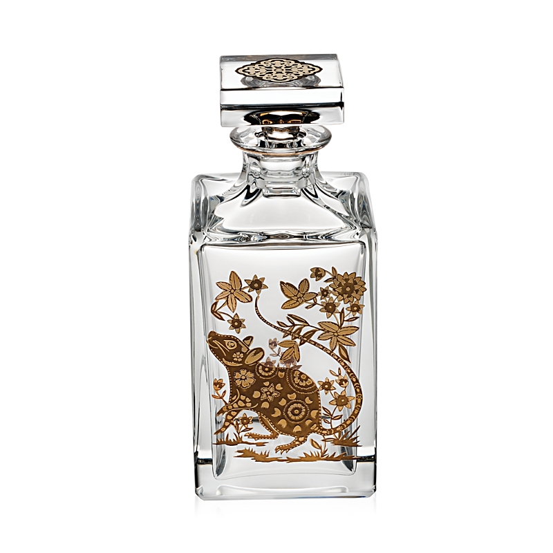 Vista Alegre Golden Rat Whiskey Decanter In Gold