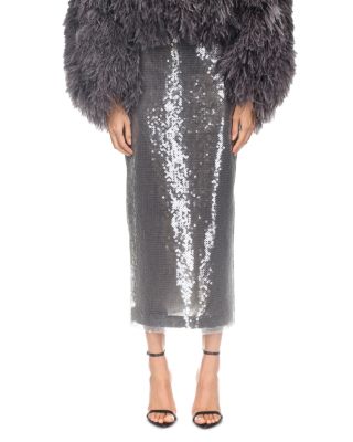 knee length dresses for ladies SEQUIN AND TULLE CAMI MIDI DRESS – David Koma main image 0